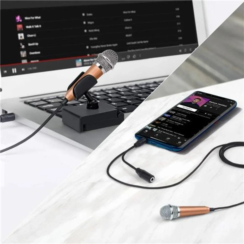 Mini Portable Vocal/Instrument Microphone for Mobile Phone Laptop Notebook Apple